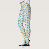 Blauw Oranje Geel Groen Twitter Bird Leggings (Links)