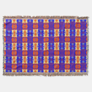 Blauw Oranje Geel Rood Deken
