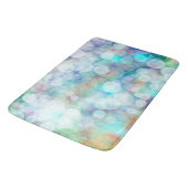 Blauw, Oranje, geel, witte Abstracte kunst Badmat (Gekanteld)