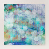 Blauw, Oranje, geel, witte Abstracte kunst Legpuzzel (Horizontaal)