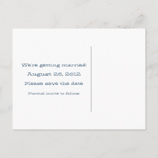 Blauw/Oranje gitaarhart Opslaan Briefkaart Datum (Achterkant)