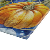 BLAUW & ORANJE GLITTER LOOK HERFST POMPOENEN SNIJPLANK (Hoek)