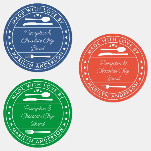 Blauw Oranje groen gemaakt met liefdescadeau Labels (Groep)