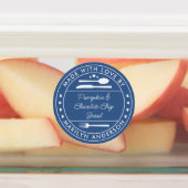 Blauw Oranje groen gemaakt met liefdescadeau Labels (Aangebracht)