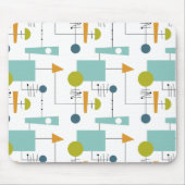 Blauw Oranje groen model voor het middenpatroon Muismat (Voorkant)