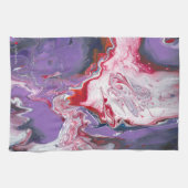 Blauw Oranje Paars Rood Abstract Theedoek (Horizontaal)