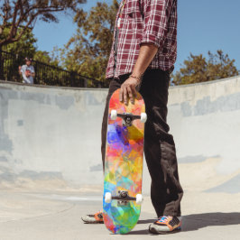 Blauw Oranje Paars roze langgroene veelhoekige kun Persoonlijk Skateboard