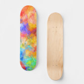 Blauw Oranje Paars roze langgroene veelhoekige kun Persoonlijk Skateboard (Voorkant)