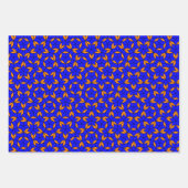 Blauw Oranje Penrose Tiling Mathematica Aperiodiek Inpakpapier Vel (Voorkant)