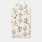 Blauw Oranje pompoenvloed Baby shower Cadeaulabel (Achterkant)