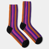 Blauw Oranje Roze Verticale Strepen Design   Sokken (Rechts)