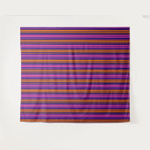 Blauw Oranje Roze Verticale Strepen Design   Wandkleed (Voorkant (horizontaal))