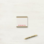Blauw & Oranje Stripes/Lines Patroon & Aangepaste  Post-it® Notes (Op bureau)