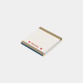 Blauw & Oranje Stripes/Lines Patroon & Aangepaste  Post-it® Notes (Schuin)