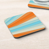 Blauw Oranje Stripes Onderzetter (Linkerzijde)