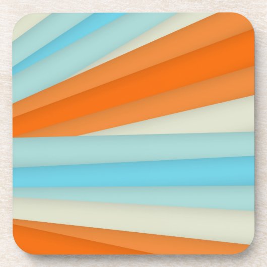 Blauw Oranje Stripes Onderzetter (Voorkant)