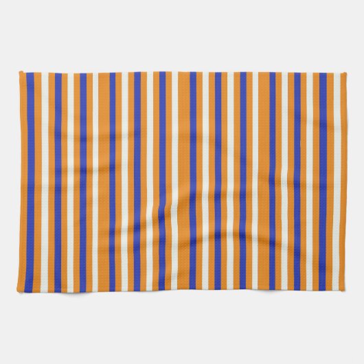Blauw Oranje tapkeukenhanddoek Theedoek (Horizontaal)