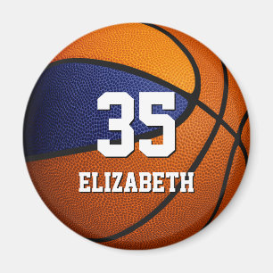 blauw oranje team kleuren jongens basketbal magneet