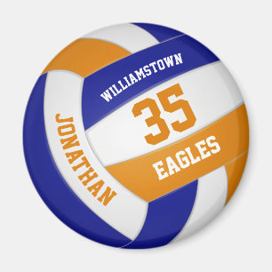 blauw oranje team kleuren jongens volleybal magneet