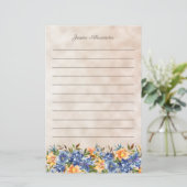 Blauw Oranje tijger Lily Floral Naam (Staand voorkant)