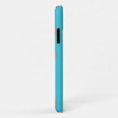 Blauw, oranje, trillend, trendy geometrisch patroo Case-Mate iPhone case (Achterkant/rechts)