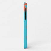 Blauw, oranje, trillend, trendy geometrisch patroo Case-Mate iPhone case (Achterkant/links)