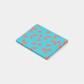 Blauw, oranje, trillend, trendy geometrisch patroo post-it® notes (Schuin)