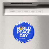 Blauw Oranje Vredesdag Vredesbord Magneet (Insitu (Vaatwasser))