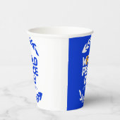 Blauw Oranje Vredesdag Vredesbord Papieren Bekers (Rechts)