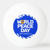 Blauw Oranje Vredesdag Vredesbord Pingpongbal (Voorkant)