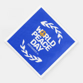 Blauw Oranje Vredesdag Vredesbord Servet (Hoek)