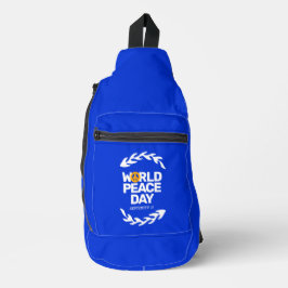 Blauw Oranje Vredesdag Vredesbord Sling Bag