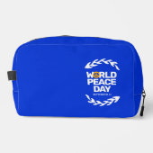 Blauw Oranje Vredesdag Vredesbord Toilettasje (Voorkant)