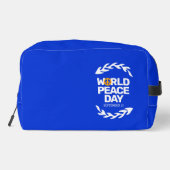 Blauw Oranje Vredesdag Vredesbord Toilettasje (Achterkant)