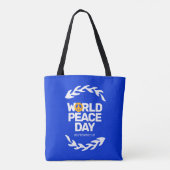 Blauw Oranje Vredesdag Vredesbord Tote Bag (Achterkant)