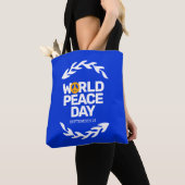 Blauw Oranje Vredesdag Vredesbord Tote Bag (Dichtbij)