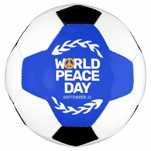 Blauw Oranje Vredesdag Vredesbord Voetbal (Voorkant)