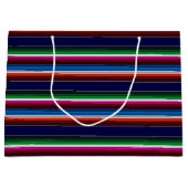 Blauw, Oranje, warm roze, groene Mexicaanse Sarape Groot Cadeauzakje (Voorkant)