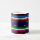 Blauw, Oranje, warm roze, groene Mexicaanse Sarape Koffiemok (Center)