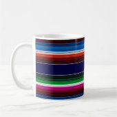 Blauw, Oranje, warm roze, groene Mexicaanse Sarape Koffiemok (Links)