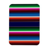Blauw, Oranje, warm roze, groene Mexicaanse Sarape Magneet (Verticaal)