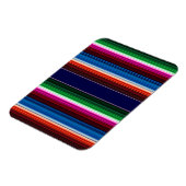 Blauw, Oranje, warm roze, groene Mexicaanse Sarape Magneet (Linkerzijde)