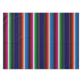 Blauw, Oranje, warm roze, groene Mexicaanse Sarape Tafelkleed (Voorkant (Horizontaal))