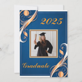 Blauw Oranje Witte Afstuderen Kaart