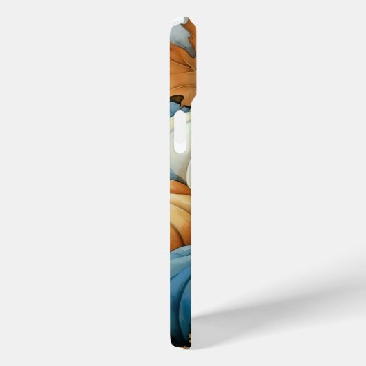 BLAUW ORANJE WITTE HERFST HERFSTPOMPOENEN Case-Mate iPhone CASE (Achterkant / Rechts)