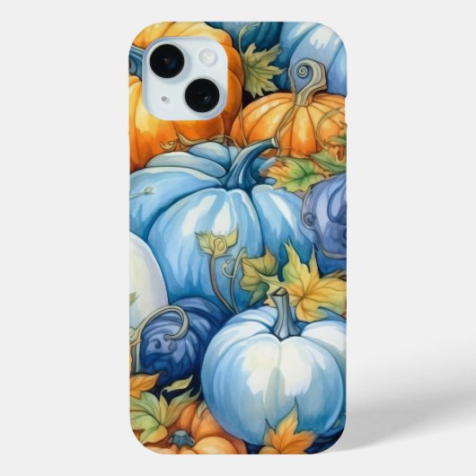  BLAUW ORANJE WITTE HERFST HERFSTPOMPOENEN Case-Mate iPhone CASE (Achterkant)