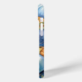  BLAUW ORANJE WITTE HERFST HERFSTPOMPOENEN Case-Mate iPhone CASE (Achterkant / Links)