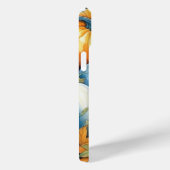  BLAUW ORANJE WITTE HERFST HERFSTPOMPOENEN Case-Mate iPhone CASE (Achterkant / Rechts)
