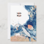 Blauw oranje zee van zeezoogdieren kaart (Achterkant)