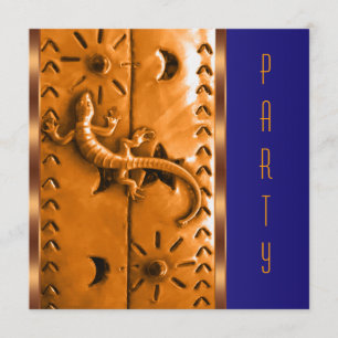 Blauw-Oranje-zuidwesthagedis-feest Kaart